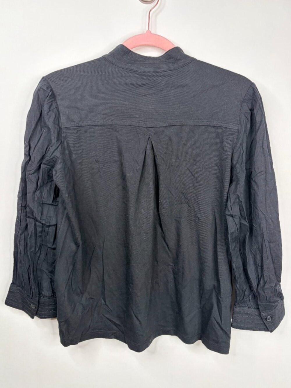 NWT Banana Republic 3/4 Sleeve Organic Cotton Top Black Small #A2444 - Picture 5 of 10